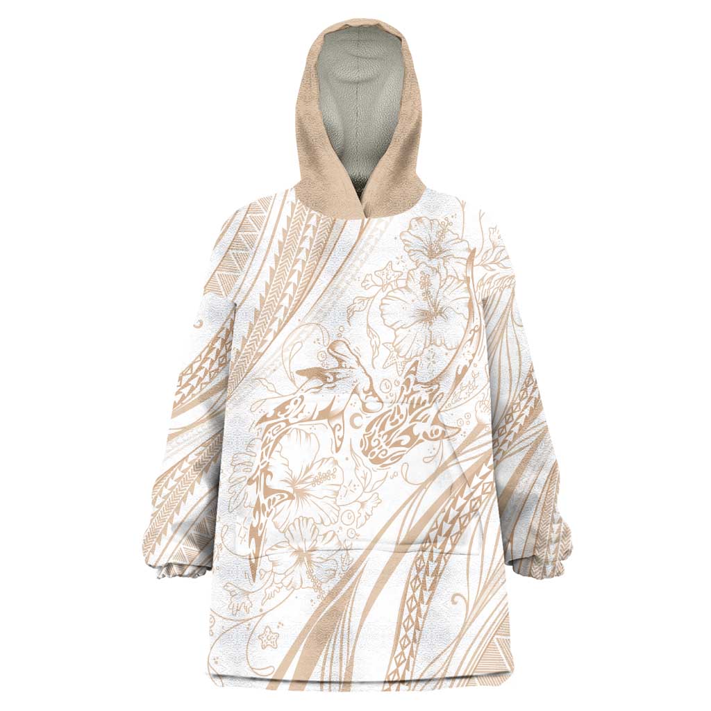 Sharks Couple Dreamy Polynesians Floral Sea Wearable Blanket Hoodie Hazel - Polynesian Pride