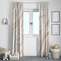 Sharks Couple Dreamy Polynesians Floral Sea Window Curtain Hazel - Polynesian Pride