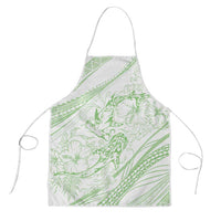 Sharks Couple Dreamy Polynesians Floral Sea Apron Emerald - Polynesian Pride