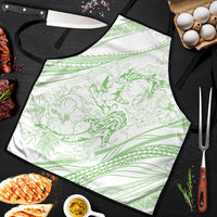 Sharks Couple Dreamy Polynesians Floral Sea Apron Emerald - Polynesian Pride