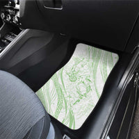 Sharks Couple Dreamy Polynesians Floral Sea Car Mats Emerald - Polynesian Pride