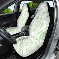 Sharks Couple Dreamy Polynesians Floral Sea Car Seat Cover Emerald - Polynesian Pride
