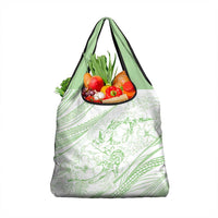 Sharks Couple Dreamy Polynesians Floral Sea Grocery Bag Emerald - Polynesian Pride