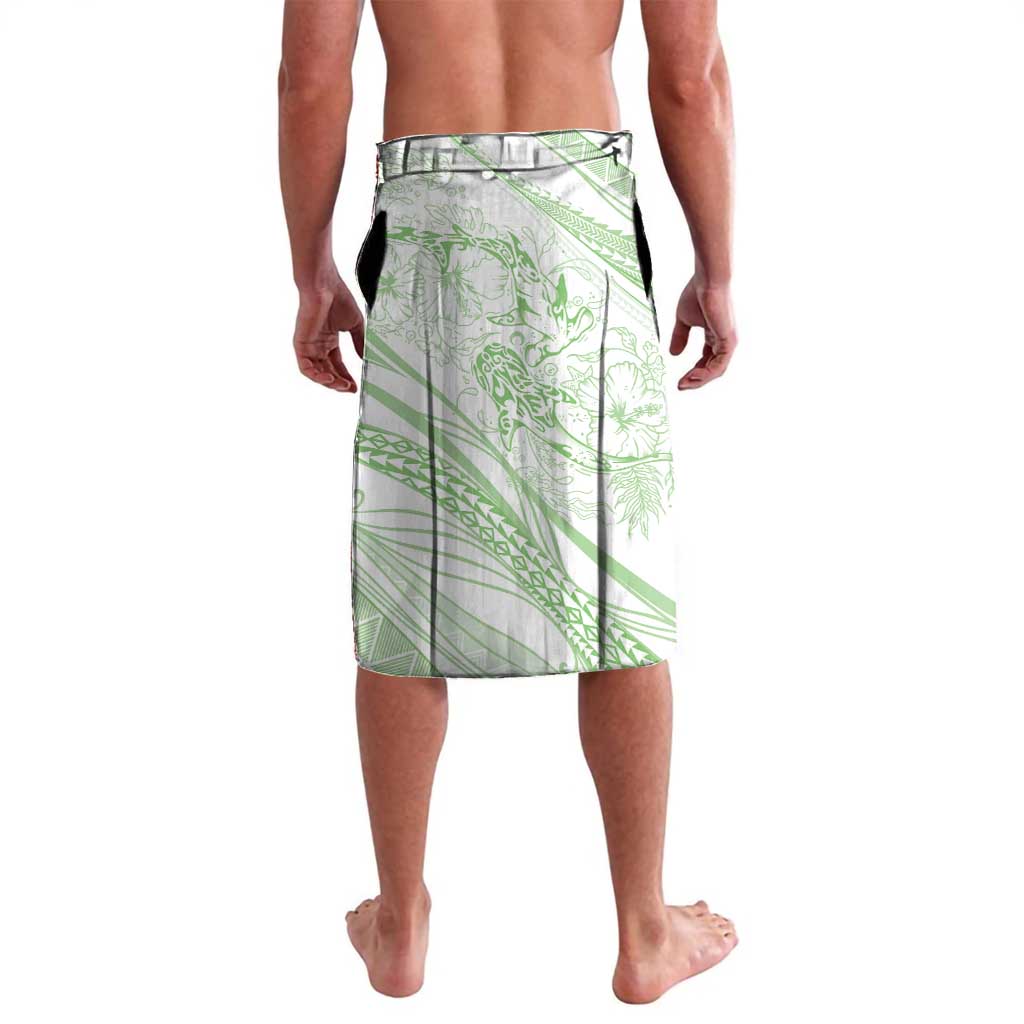 Sharks Couple Dreamy Polynesians Floral Sea Lavalava Emerald - Polynesian Pride
