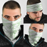 Sharks Couple Dreamy Polynesians Floral Sea Neck Gaiter Emerald LT7 - Polynesian Pride