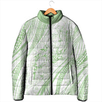 Sharks Couple Dreamy Polynesians Floral Sea Padded Jacket Emerald - Polynesian Pride