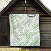 Sharks Couple Dreamy Polynesians Floral Sea Quilt Emerald - Polynesian Pride