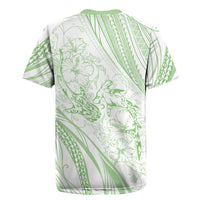 Sharks Couple Dreamy Polynesians Floral Sea Rugby Jersey Emerald - Polynesian Pride