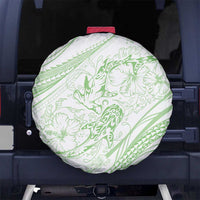 Sharks Couple Dreamy Polynesians Floral Sea Spare Tire Cover Emerald - Polynesian Pride
