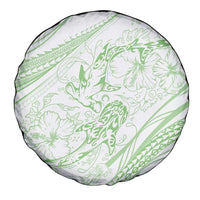 Sharks Couple Dreamy Polynesians Floral Sea Spare Tire Cover Emerald - Polynesian Pride