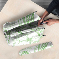 Sharks Couple Dreamy Polynesians Floral Sea Umbrella Emerald - Polynesian Pride