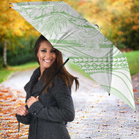 Sharks Couple Dreamy Polynesians Floral Sea Umbrella Emerald - Polynesian Pride
