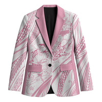Sharks Couple Dreamy Polynesians Floral Sea Blazer Pink - Polynesian Pride