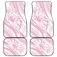 Sharks Couple Dreamy Polynesians Floral Sea Car Mats Pink - Polynesian Pride