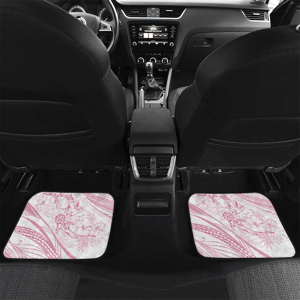 Sharks Couple Dreamy Polynesians Floral Sea Car Mats Pink - Polynesian Pride