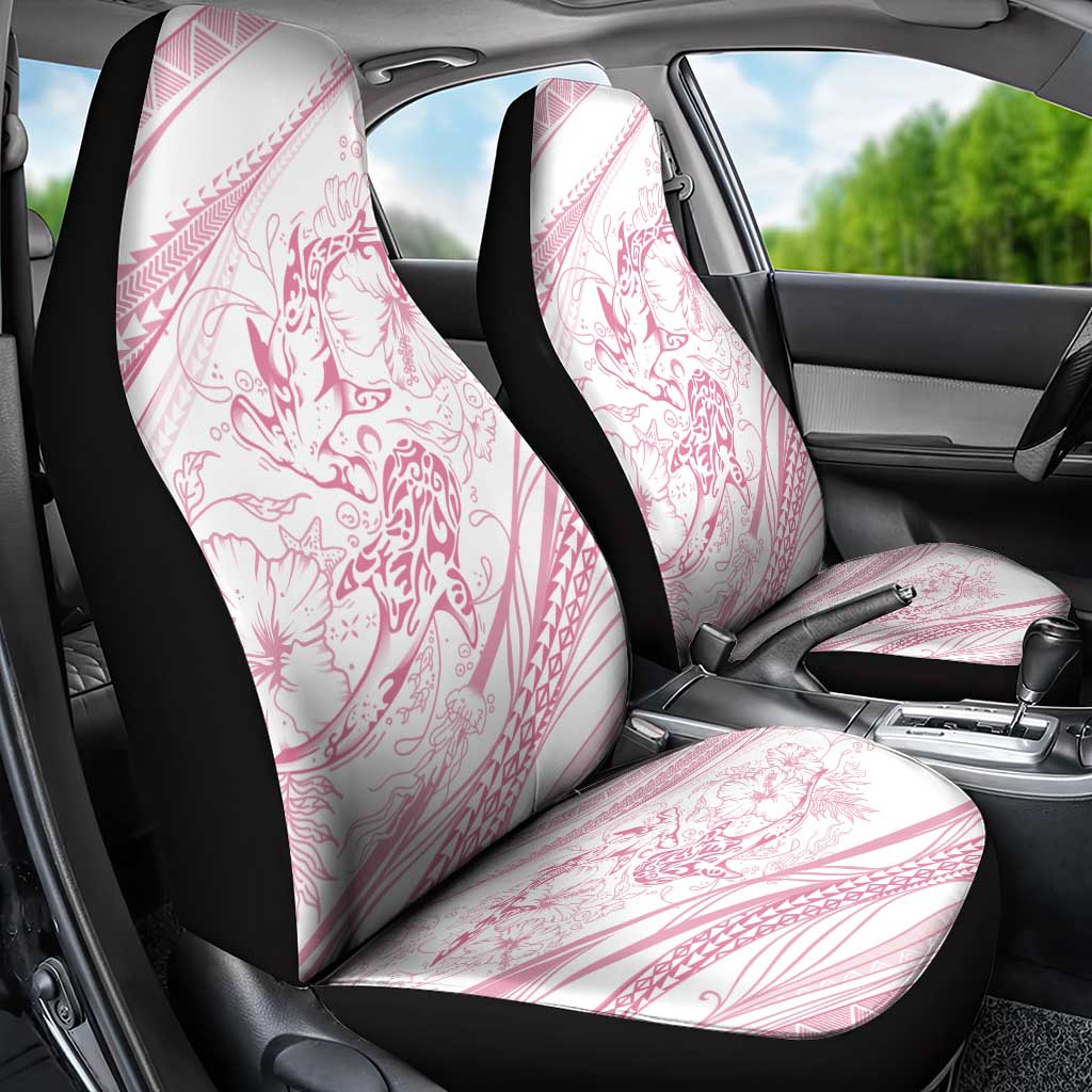 Sharks Couple Dreamy Polynesians Floral Sea Car Seat Cover Pink LT7 - Polynesian Pride
