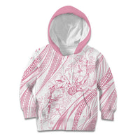 Sharks Couple Dreamy Polynesians Floral Sea Kid Hoodie Pink - Polynesian Pride