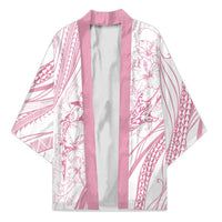 Sharks Couple Dreamy Polynesians Floral Sea Kimono Pink - Polynesian Pride