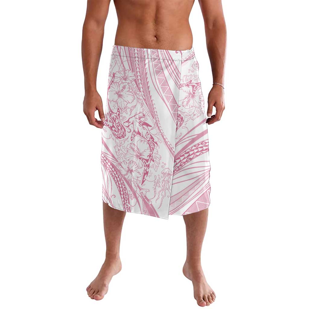 Sharks Couple Dreamy Polynesians Floral Sea Lavalava Pink - Polynesian Pride