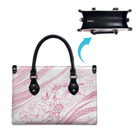 Sharks Couple Dreamy Polynesians Floral Sea Leather Bag Pink - Polynesian Pride