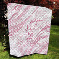 Sharks Couple Dreamy Polynesians Floral Sea Quilt Pink - Polynesian Pride