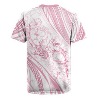 Sharks Couple Dreamy Polynesians Floral Sea Rugby Jersey Pink - Polynesian Pride