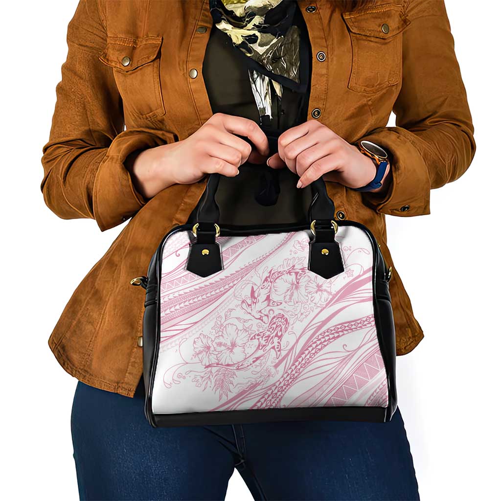 Sharks Couple Dreamy Polynesians Floral Sea Shoulder Handbag Pink LT7 - Polynesian Pride
