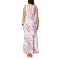 Sharks Couple Dreamy Polynesians Floral Sea Tank Maxi Dress Pink - Polynesian Pride