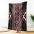 Red Tukutuku Pattern Aotearoa Blanket Niho Taniwha and Puhoro Motifs