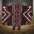 Red Tukutuku Pattern Aotearoa Hooded Blanket Niho Taniwha and Puhoro Motifs