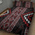 Red Tukutuku Pattern Aotearoa Quilt Bed Set Niho Taniwha and Puhoro Motifs