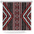 Red Tukutuku Pattern Aotearoa Shower Curtain Niho Taniwha and Puhoro Motifs