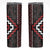 Red Tukutuku Pattern Aotearoa Skinny Tumbler Niho Taniwha and Puhoro Motifs