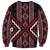 Red Tukutuku Pattern Aotearoa Sweatshirt Niho Taniwha and Puhoro Motifs