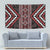 Red Tukutuku Pattern Aotearoa Tapestry Niho Taniwha and Puhoro Motifs