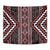 Red Tukutuku Pattern Aotearoa Tapestry Niho Taniwha and Puhoro Motifs