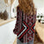 Red Tukutuku Pattern Aotearoa Women Casual Shirt Niho Taniwha and Puhoro Motifs