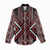 Red Tukutuku Pattern Aotearoa Women Casual Shirt Niho Taniwha and Puhoro Motifs