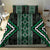 Jade Tukutuku Pattern Aotearoa Bedding Set Niho Taniwha and Puhoro Motifs