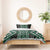 Jade Tukutuku Pattern Aotearoa Bedding Set Niho Taniwha and Puhoro Motifs