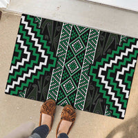 Jade Tukutuku Pattern Aotearoa Rubber Doormat Niho Taniwha and Puhoro Motifs LT7 - Polynesian Pride