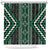 Jade Tukutuku Pattern Aotearoa Shower Curtain Niho Taniwha and Puhoro Motifs