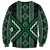 Jade Tukutuku Pattern Aotearoa Sweatshirt Niho Taniwha and Puhoro Motifs