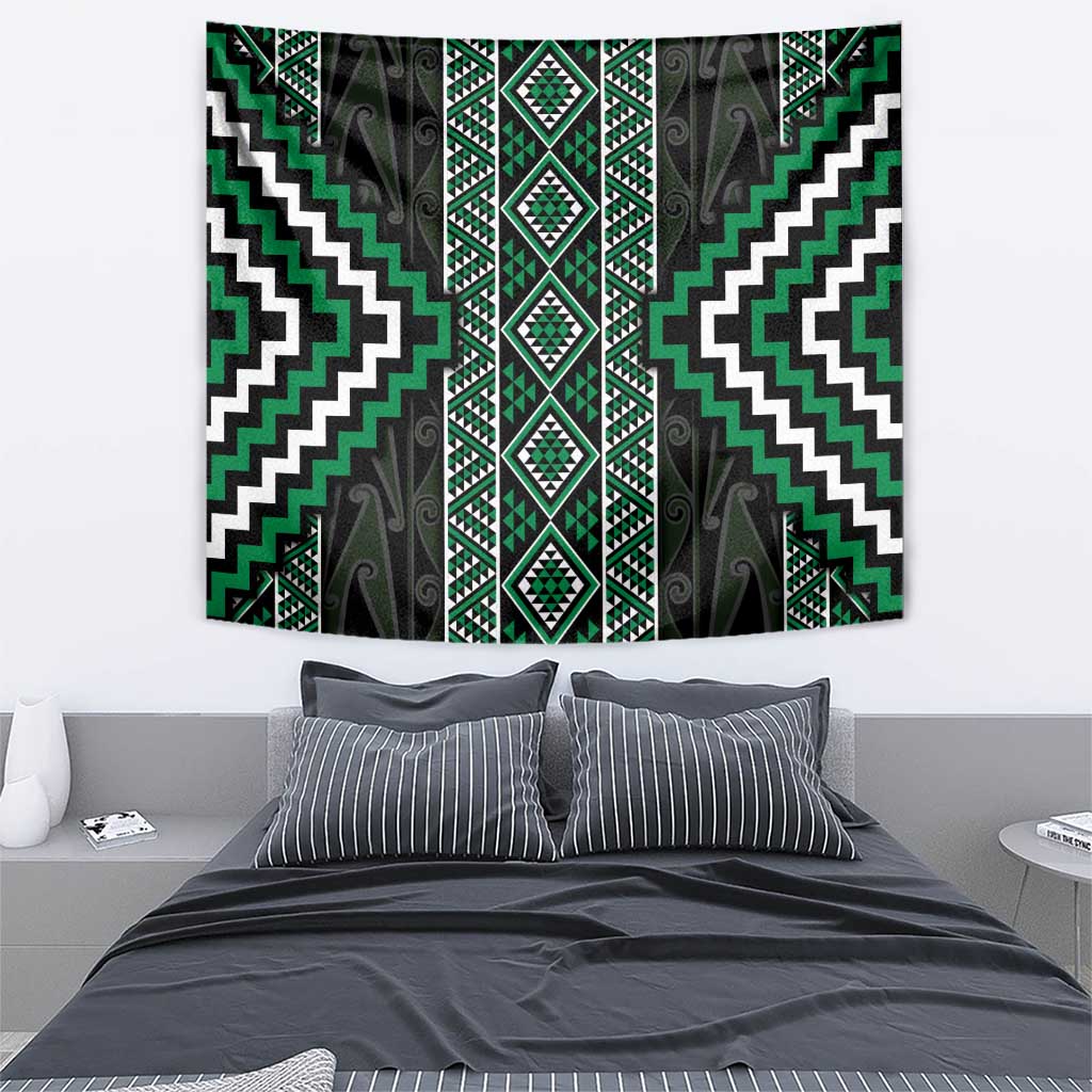 Jade Tukutuku Pattern Aotearoa Tapestry Niho Taniwha and Puhoro Motifs