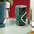 Jade Tukutuku Pattern Aotearoa Tumbler Cup Niho Taniwha and Puhoro Motifs