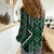 Jade Tukutuku Pattern Aotearoa Women Casual Shirt Niho Taniwha and Puhoro Motifs