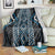 Azure Tukutuku Pattern Aotearoa Blanket Niho Taniwha and Puhoro Motifs