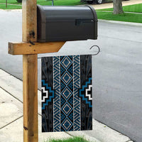 Azure Tukutuku Pattern Aotearoa Garden Flag Niho Taniwha and Puhoro Motifs