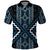 Azure Tukutuku Pattern Aotearoa Polo Shirt Niho Taniwha and Puhoro Motifs