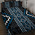 Azure Tukutuku Pattern Aotearoa Quilt Bed Set Niho Taniwha and Puhoro Motifs
